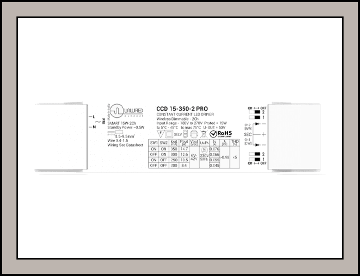 Casambi CCD-15-350-2-PRO CSB , 2CH 6-15W Casambi Smart Driver