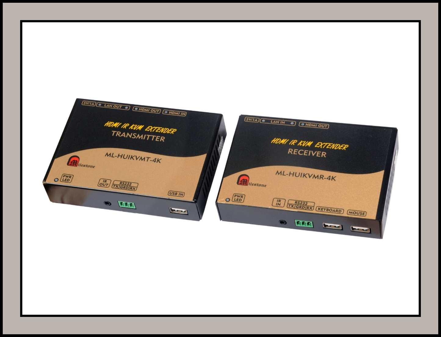 4K HDMI USB KVM IR RS232 Extender over Cat6