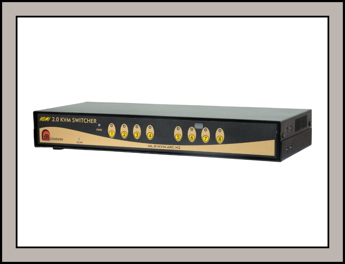 8 In 1 Out HDMI KVM Switch with EDID Management : ML-81KVM-ARC-H2