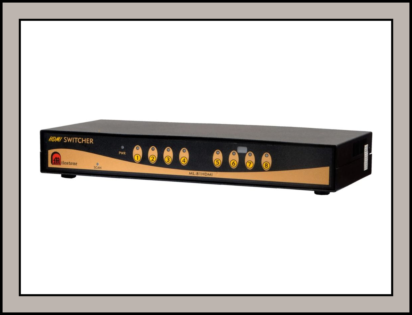 8 In 1 Out HDMI Switch with EDID Management for 720p, 1080p with KVM : ML-81HDMI-KVM