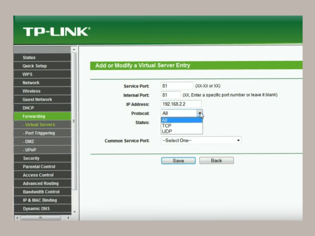 Portforwarding Configuration