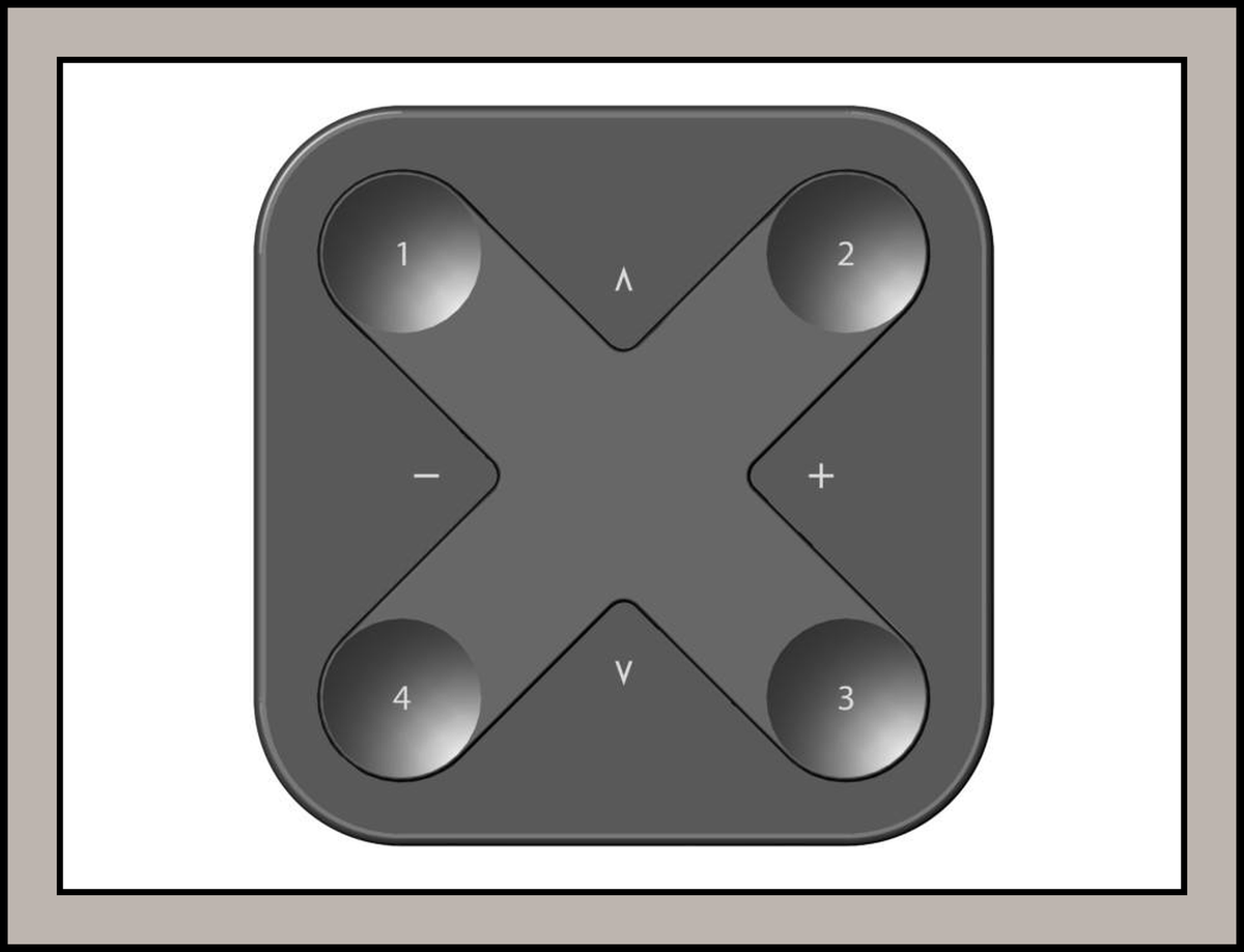 Casambi XPRESS-LR , 4 Button Battery Keypad with Dimming & Tuning