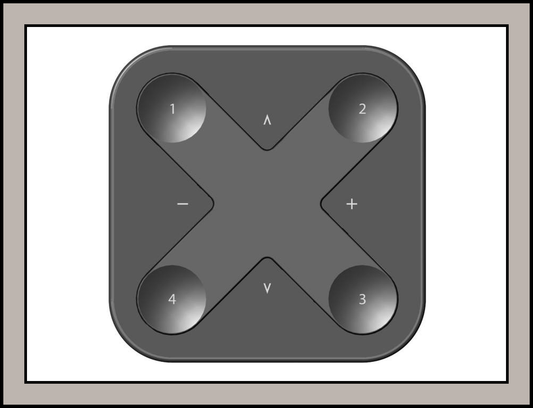 Casambi XPRESS-LR , 4 Button Battery Keypad with Dimming & Tuning