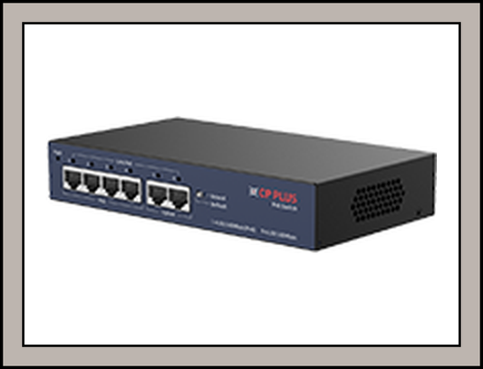 CP Plus 4+2 Port PoE Switch