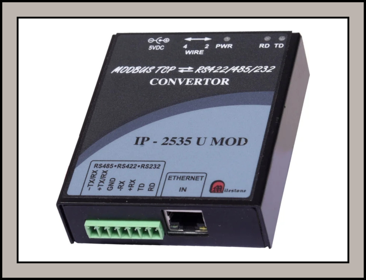 Ethernet to RS232/RS422/RS485 Modbus Gateway Converter : IP-2535 UDN
