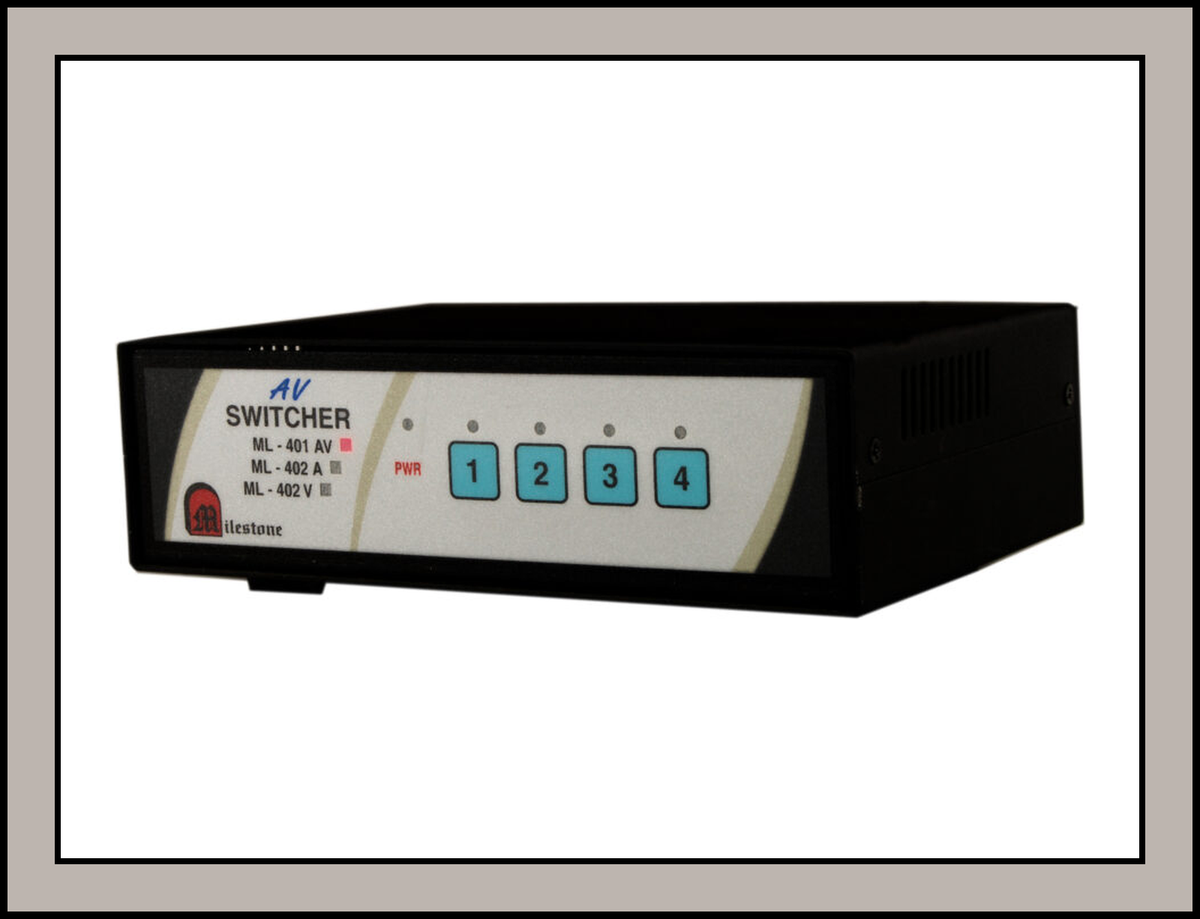 4 Input 1 Output Manual Video Switcher with Scan and IR Remote : ML 401Video