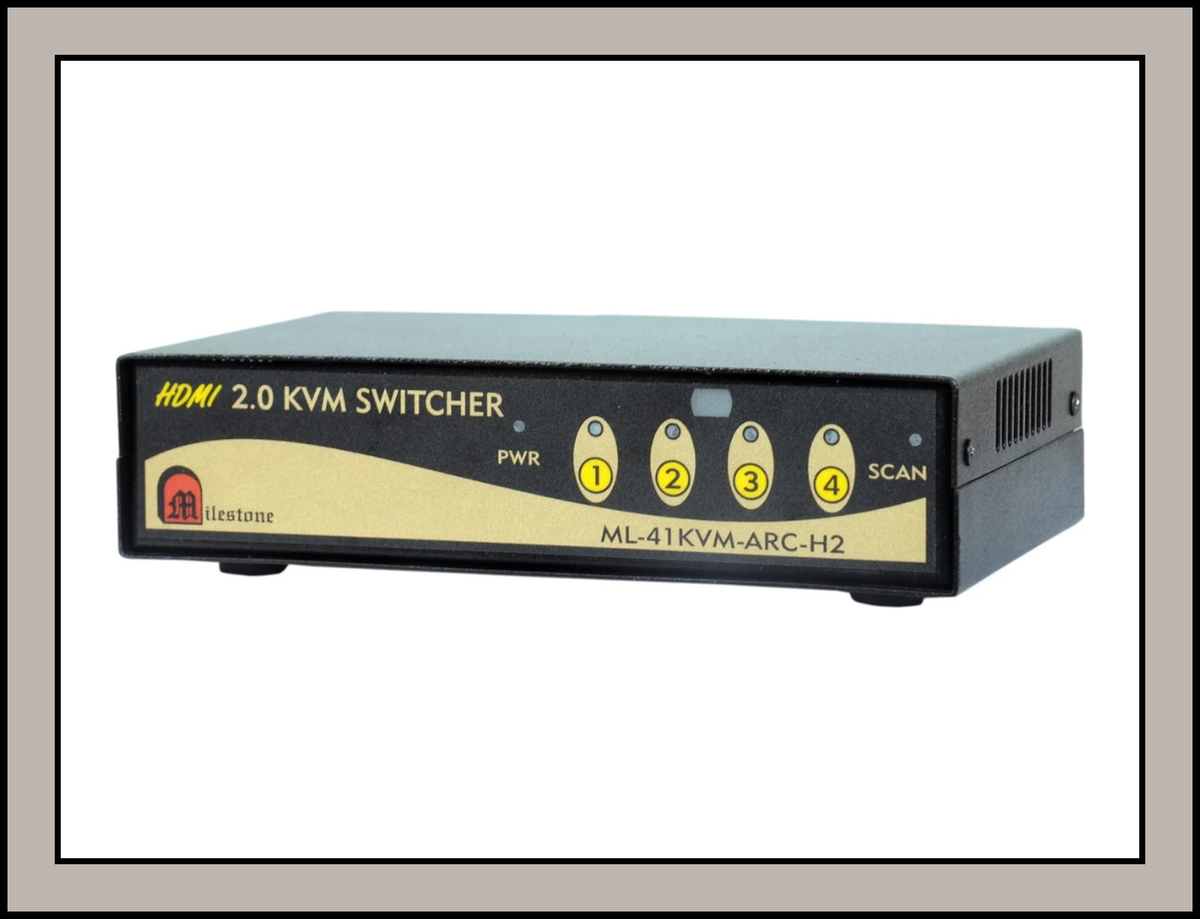 4 In 1 Out HDMI 2.0 KVM Switch with ARC, USB Control & Audio De-Embedding : ML-41KVM-ARC-H2